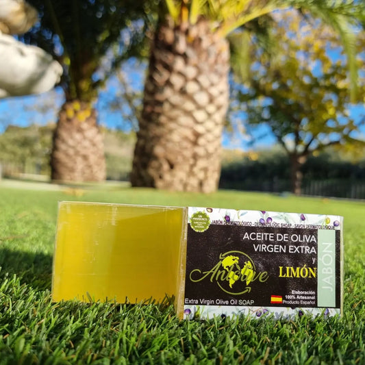 Anlolive Dermacare Lemon: Jabón Nutritivo con Aceite de Oliva Virgen Extra y Energía Refrescante de Limón