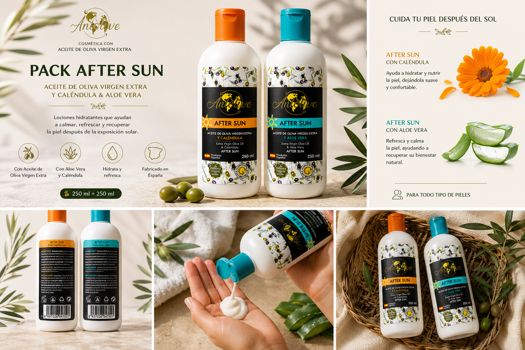 Pack After Sun Anolive - Aceite de Oliva Virgen Extra - Producto premium