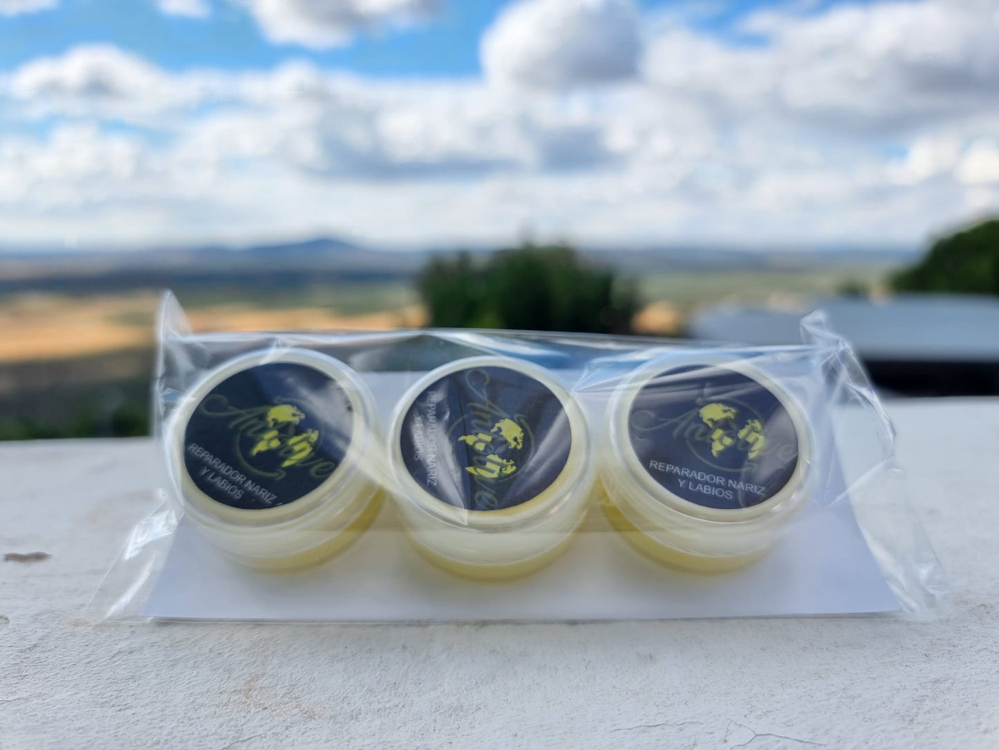 Pack de 3 Unidades de Bálsamo Reparador de Labios y Nariz con Aceite de Oliva Virgen Extra