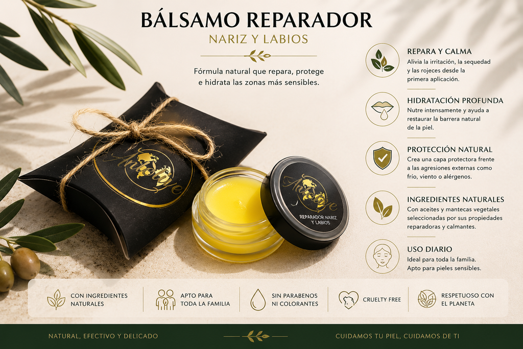 Bálsamo Labial Natural | Reparador Nariz y Labios